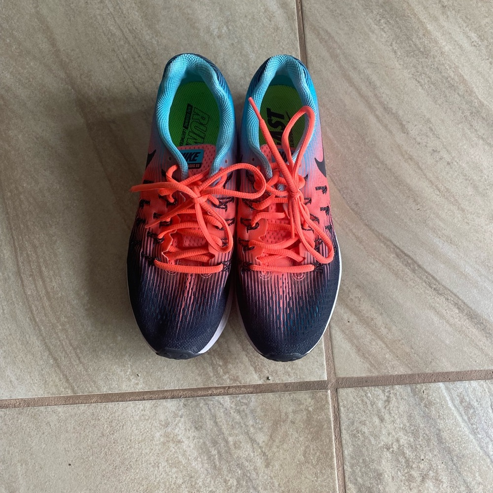 Nike running shoe.